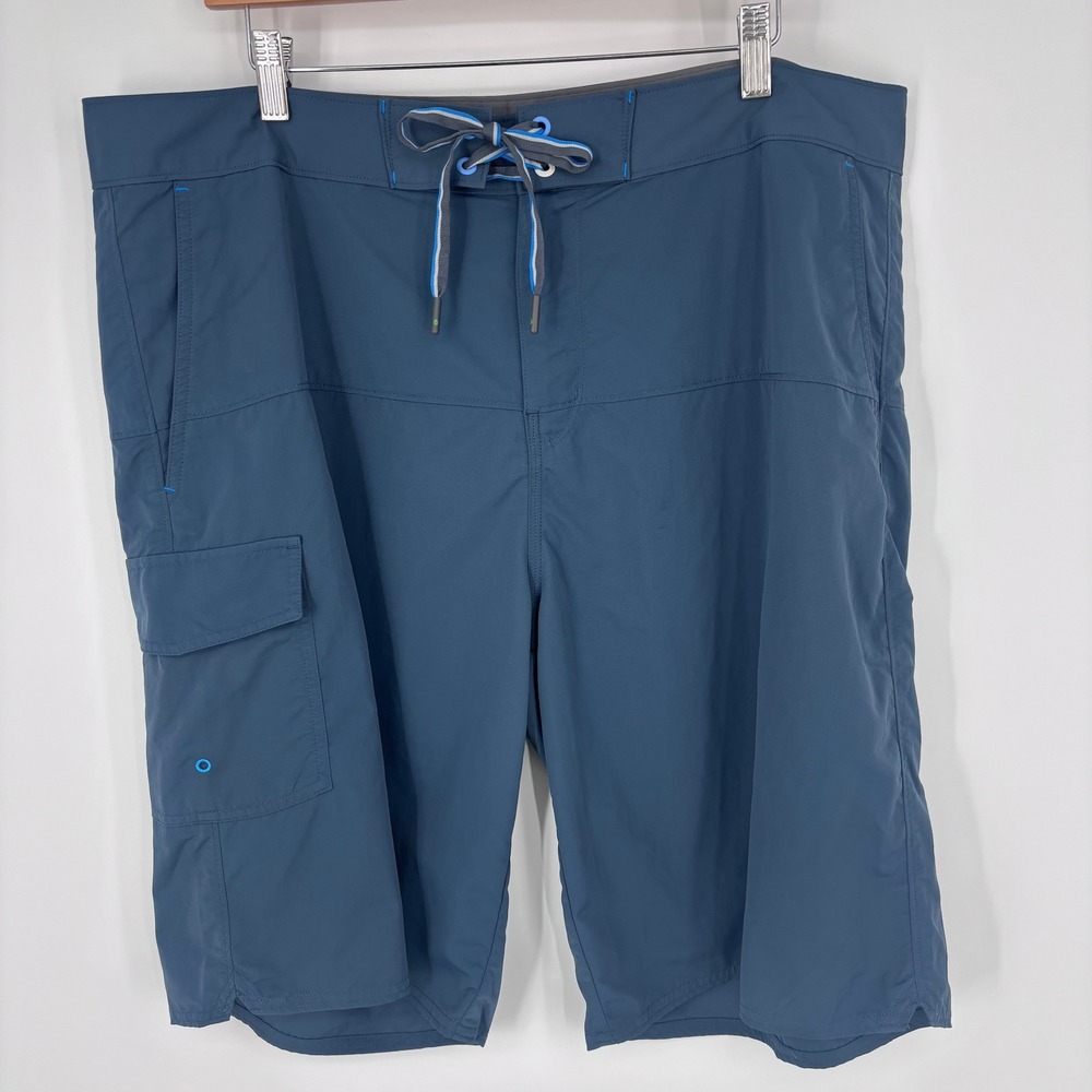 Stio‎ Board Shorts Mens 40 (Measured) Blue Cargo Pocket Nylon Technical Outdoor